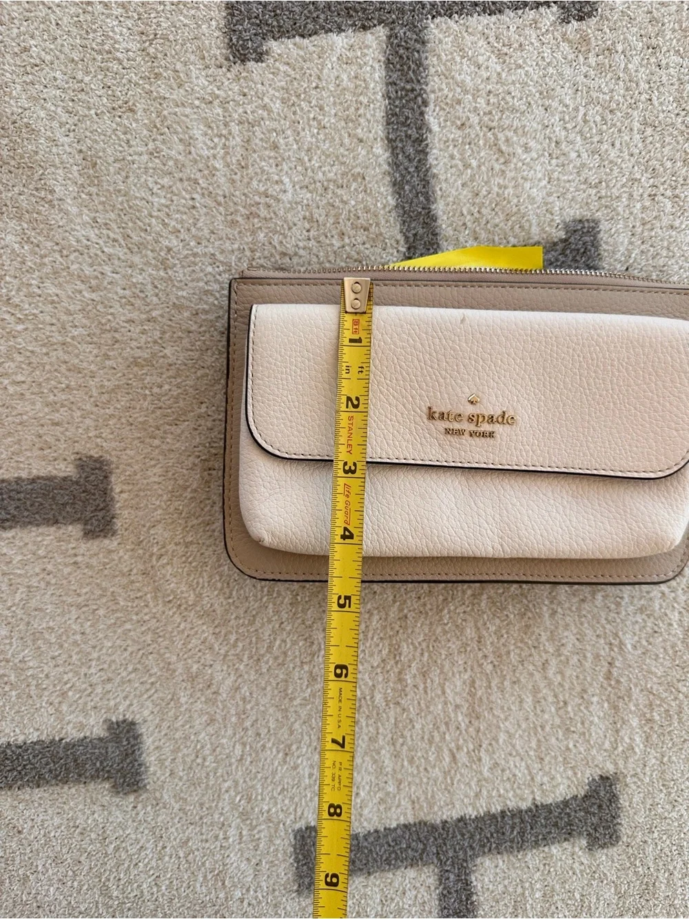 kate spade Beige, Cream Leila small flap crossbody bag